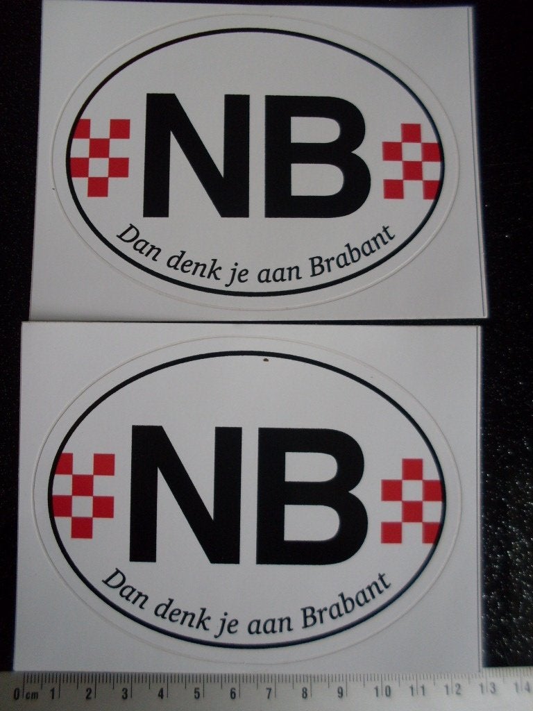 2x sticker provincie noord brabant NB logo denk je aan ..., Verzenden, Zo goed als nieuw, Overige typen
