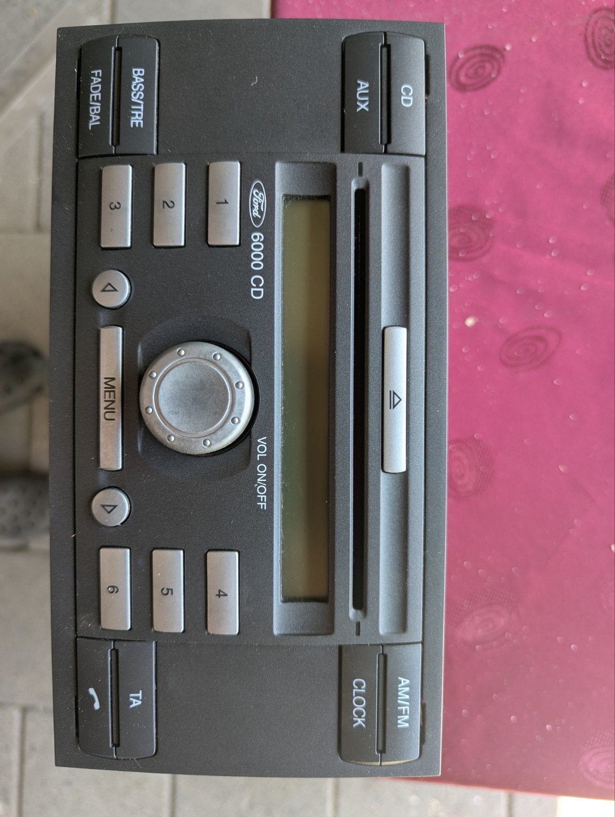 Ford 6000 CD autoradio met AUX-ingang, Auto diversen, Autoradio's, Ophalen of Verzenden, Gebruikt