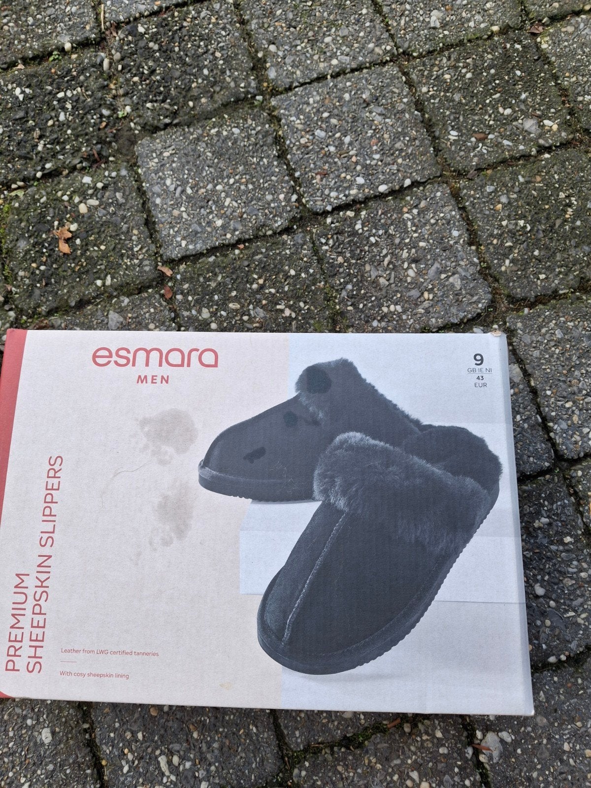 Esmara Heren Premium Sheepskin Slippers - Nieuw in Doos, Esmara, Zwart, Nieuw, Ophalen