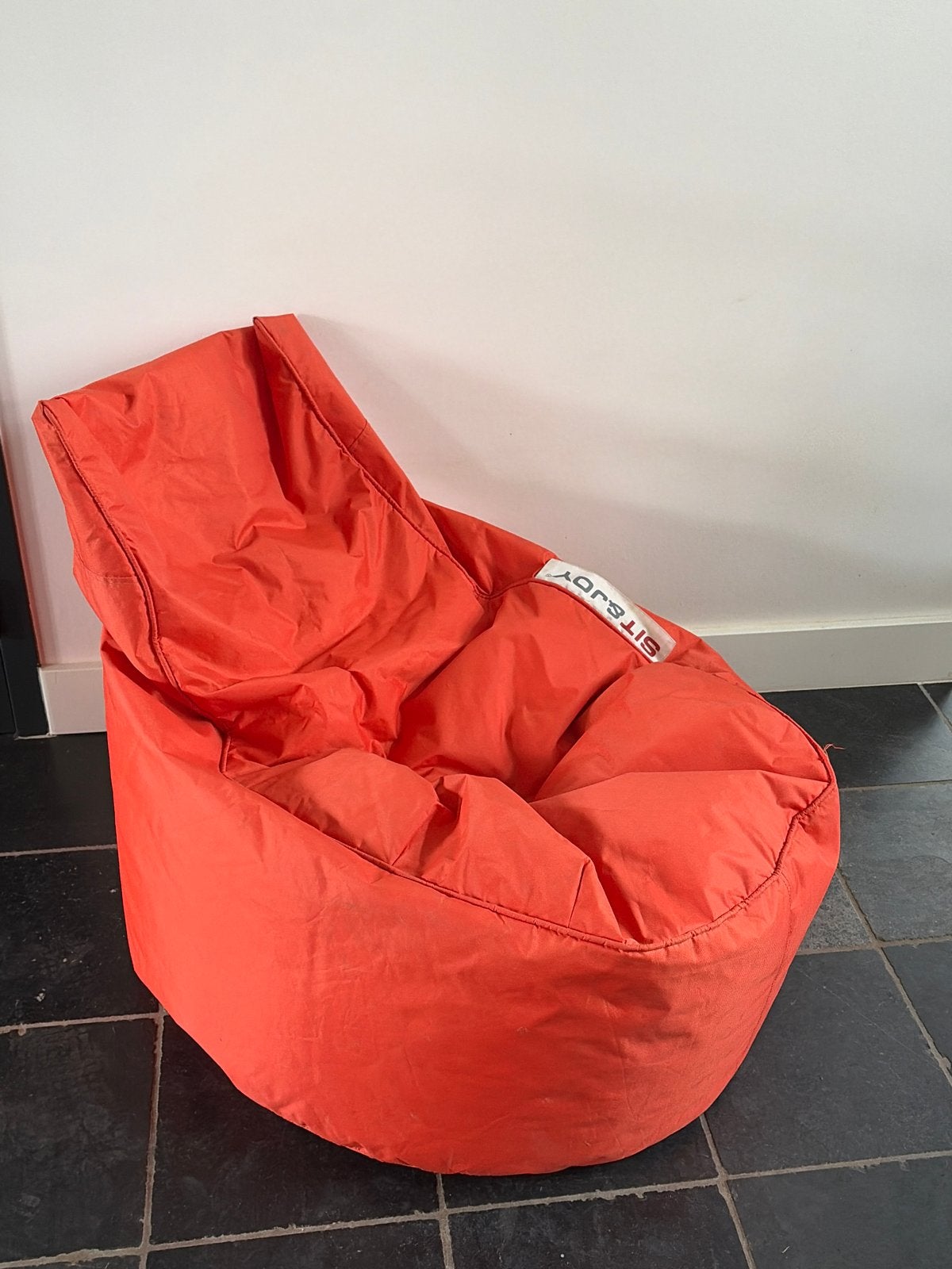 Gebruikte oranje zitzak van Sit & Joy, Ophalen, Gebruikt, Oranje, Zitzak