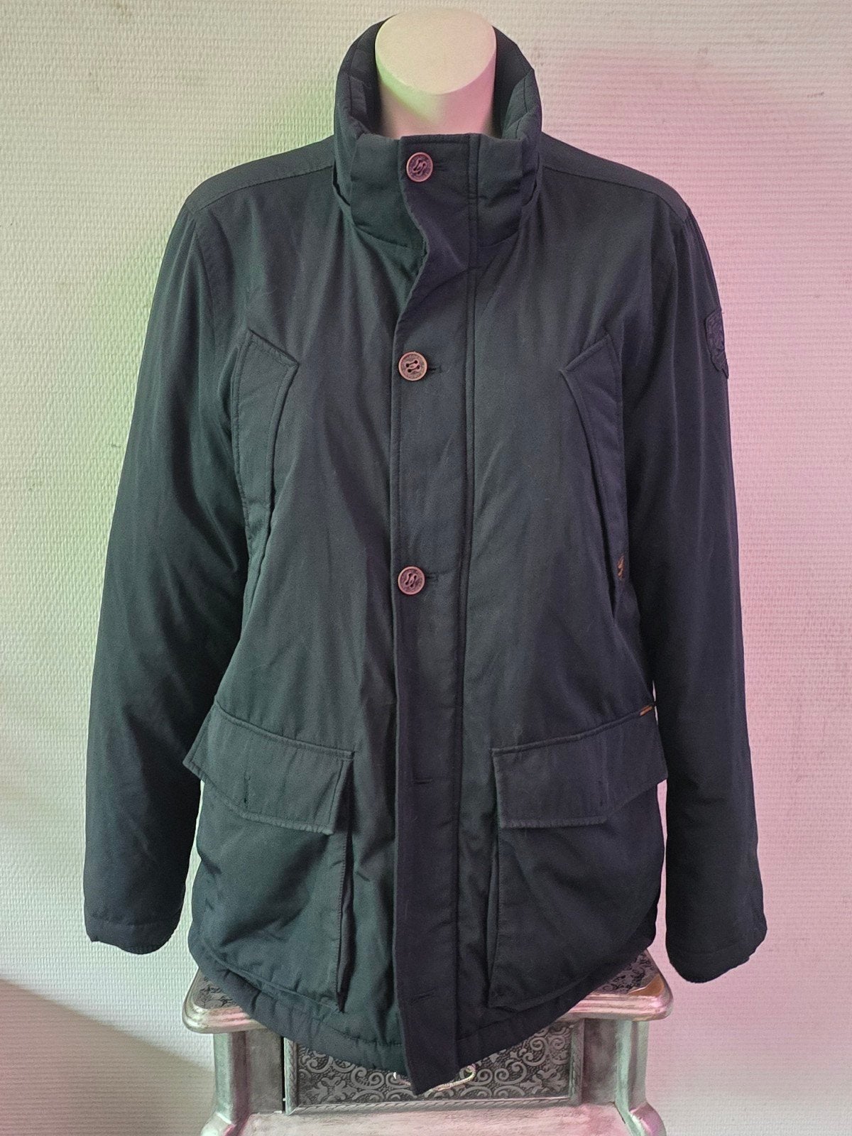 PME Legend B-9 Flight Parka Heren Jas - Maat XL, Kleding | Heren, Jassen | Winter, Gedragen, Maat 56/58 (XL), Zwart, Ophalen of Verzenden