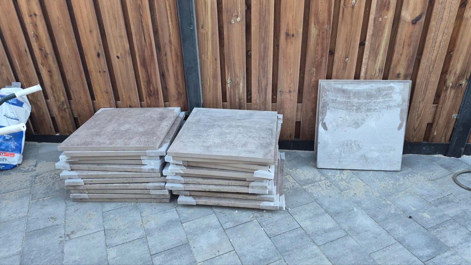 Nieuwe keramische terrastegels 60x60x3 cm - ca 9m2, Ophalen, 60 cm of meer, Nieuw, 5 tot 10 m²