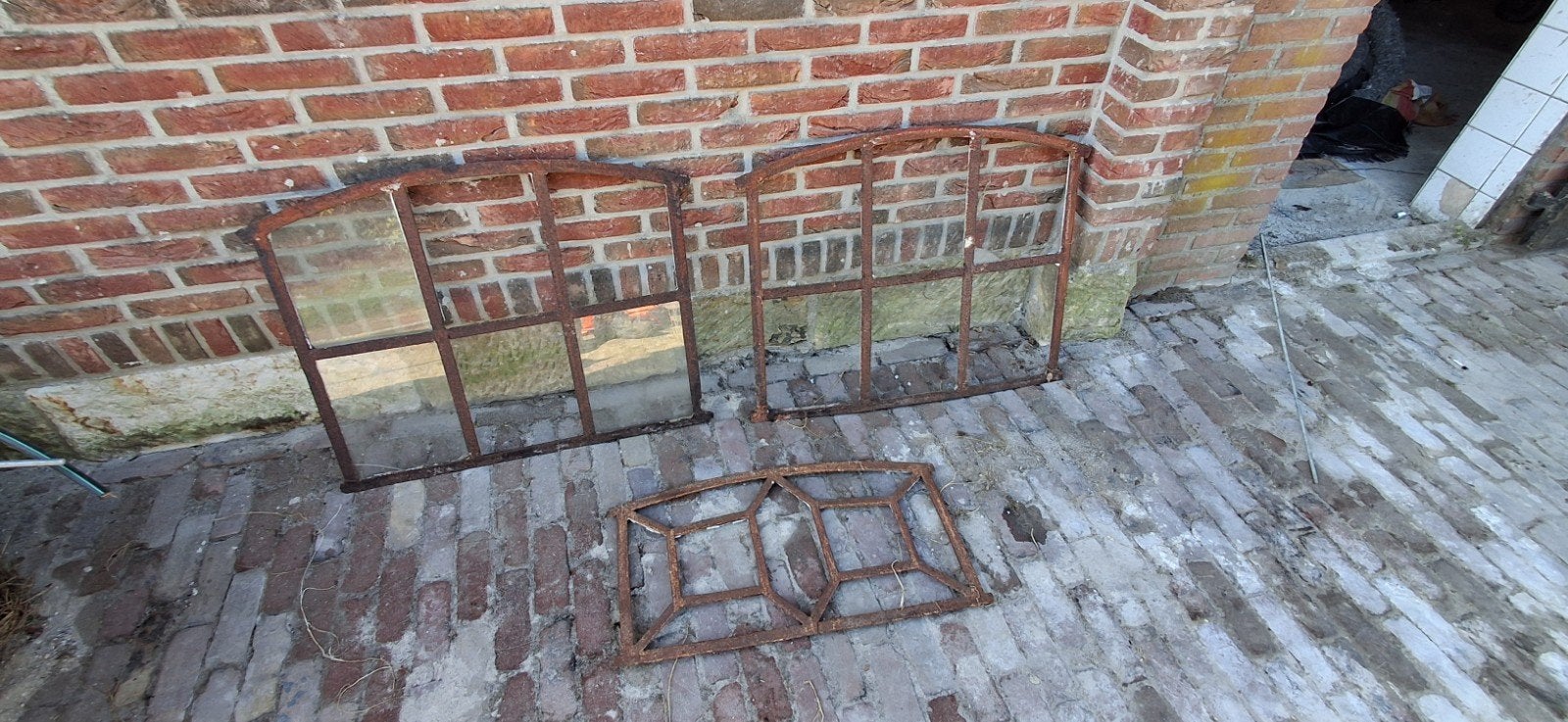 3x  stalraam, Ophalen, Gevelraam of Ruit, Gebruikt, Minder dan 80 cm