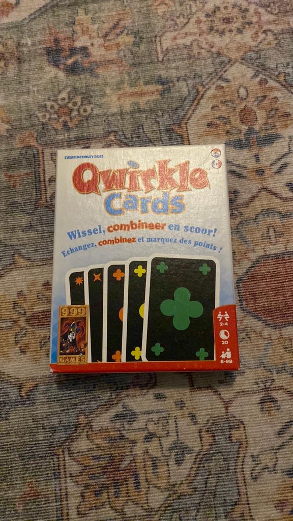 Qwirkle cards, Drie of vier spelers, Ophalen of Verzenden, Zo goed als nieuw