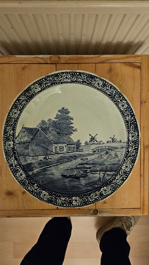 Delfsblauw bord, Antiek en Kunst, Ophalen of Verzenden
