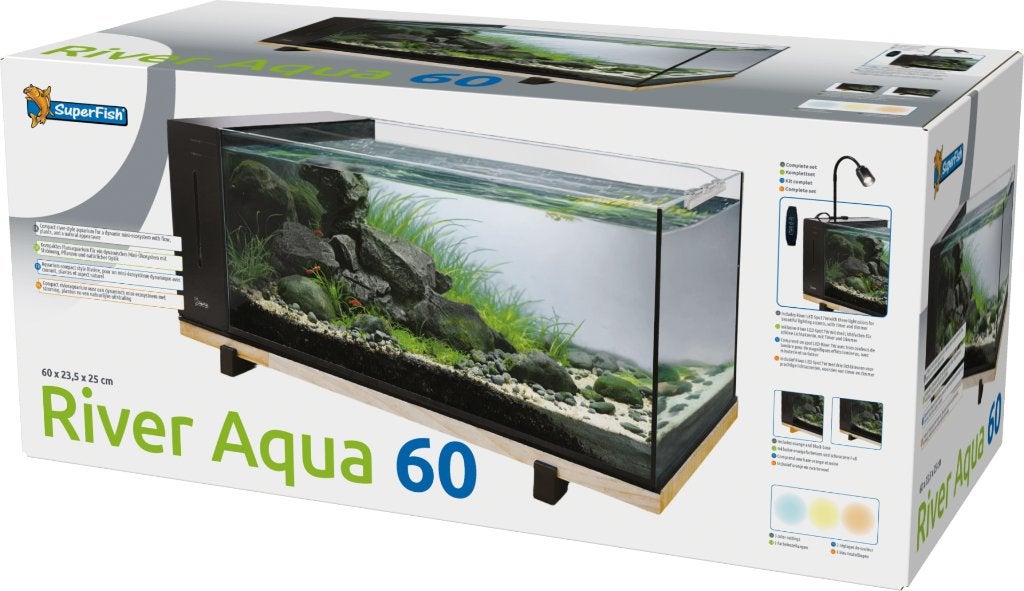Superfish River Aquarium 60, Ophalen, Nieuw, Leeg aquarium, Superfish