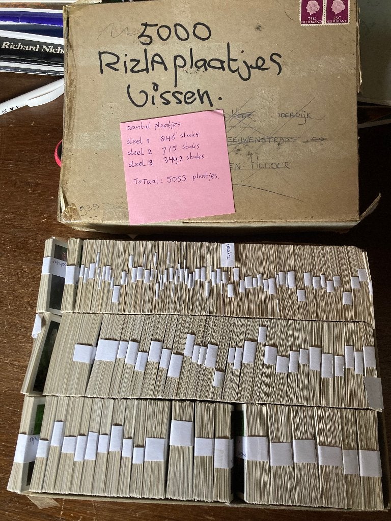 5000+ Rizla plaatjes Vissen - Zeldzame Collectie, Ophalen of Verzenden, Gebruikt, Meerdere plaatjes