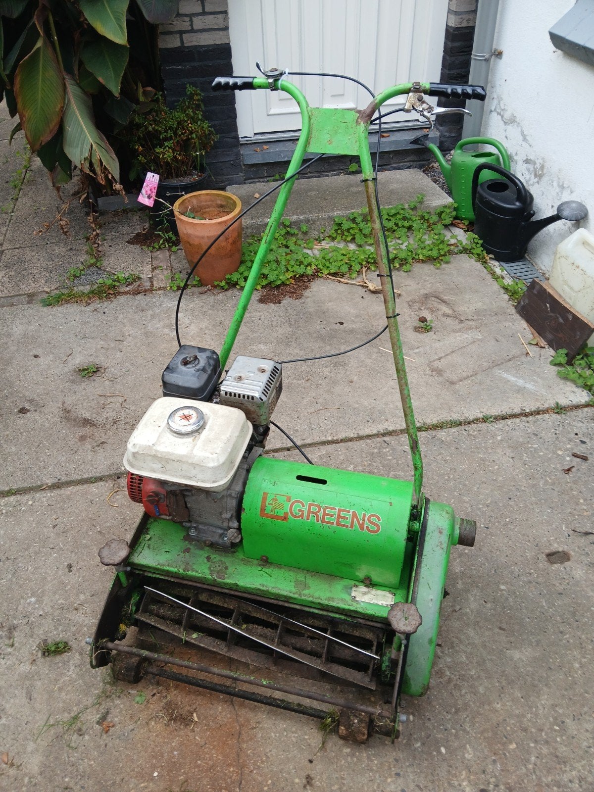 Kooimaaier met honda motor van Green, plus evt verticuteer?, Ophalen, Gebruikt, Green, Benzine-grasmaaier