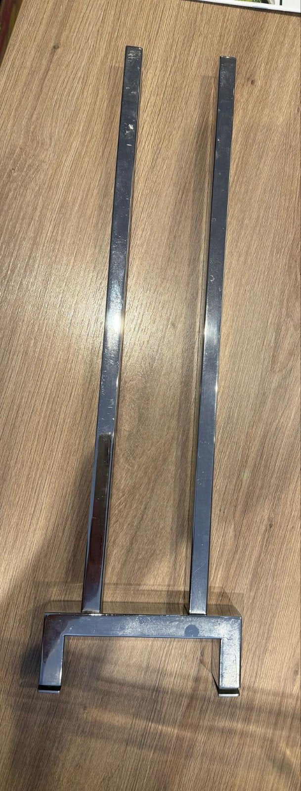 Chroom handdoekbeugel - Modern en praktisch, Ophalen, Gebruikt, Zilver, Handdoekenrek