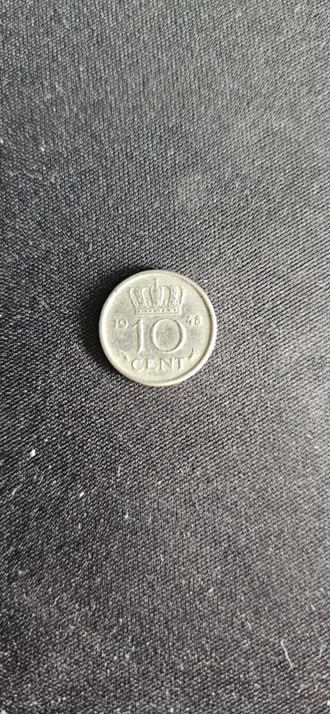 Nederlandse 10 Cent Munt 1948 Koningin Wilhelmina, Ophalen of Verzenden, Koningin Wilhelmina, 10 cent, Losse munt