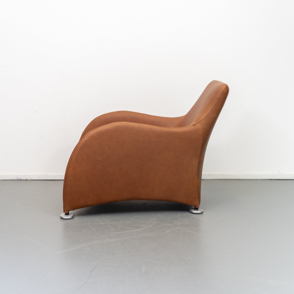 Montis Loge Fauteuil Buffaloleder Cognac - Aluminium, Huis en Inrichting, Niet ingevuld, Zo goed als nieuw, Niet ingevuld, Niet ingevuld