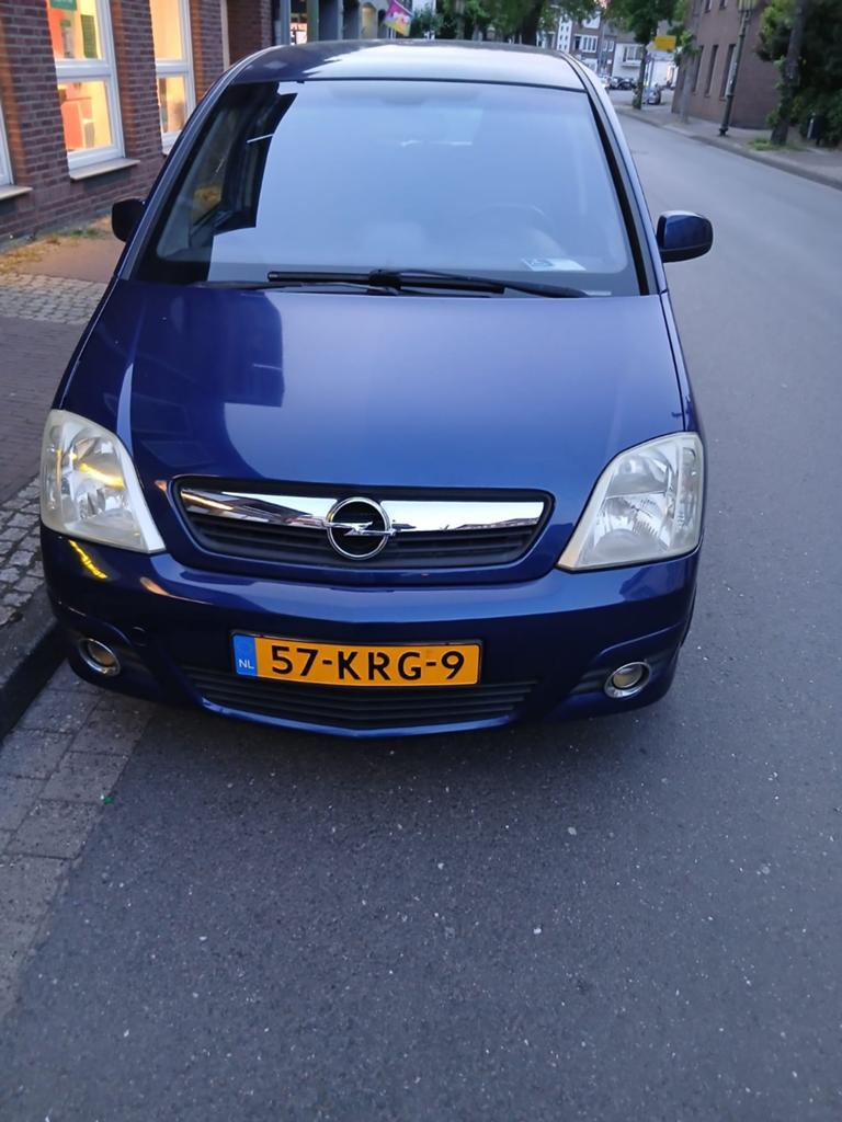 Opel Meriva 1.4 16V 2010 Blauw, Auto's, Voorwielaandrijving, Zwart, Blauw, Leder en Stof