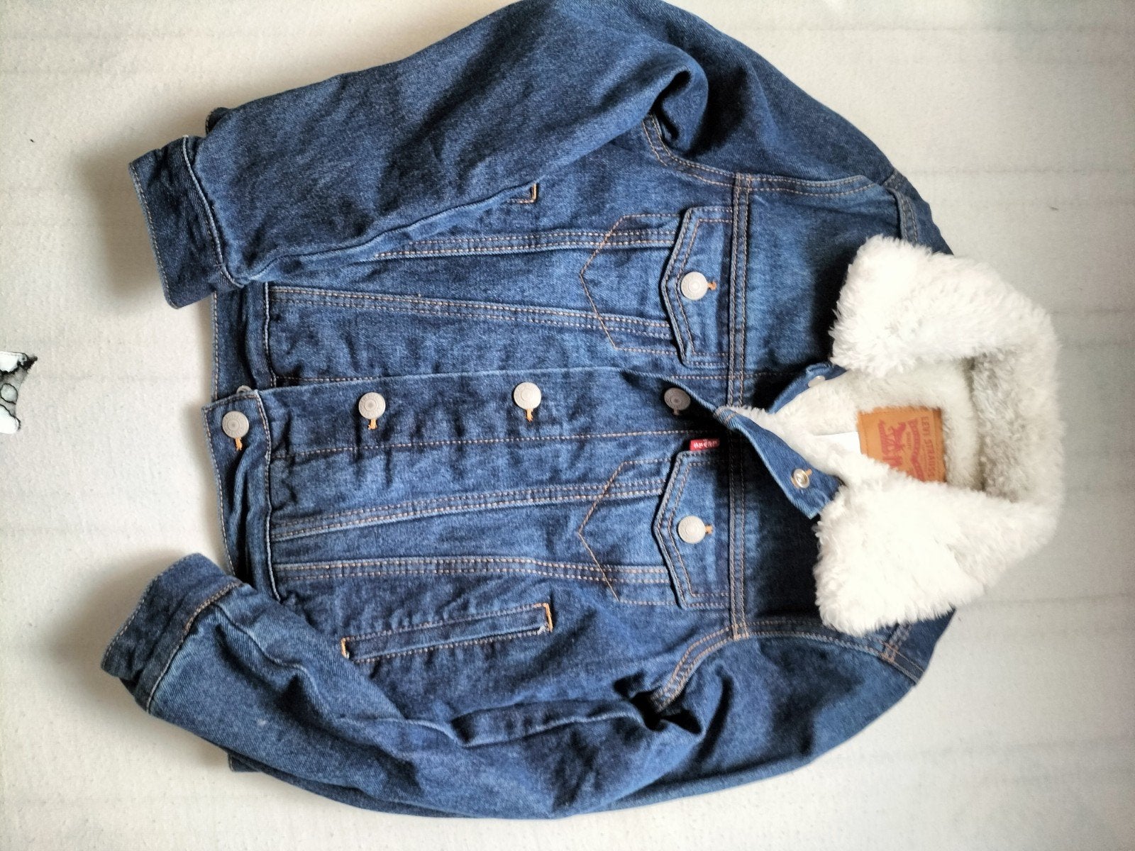 Jeans vestje gevoerd met teddy (8-10 jaar), Ophalen, Gebruikt, Jongen