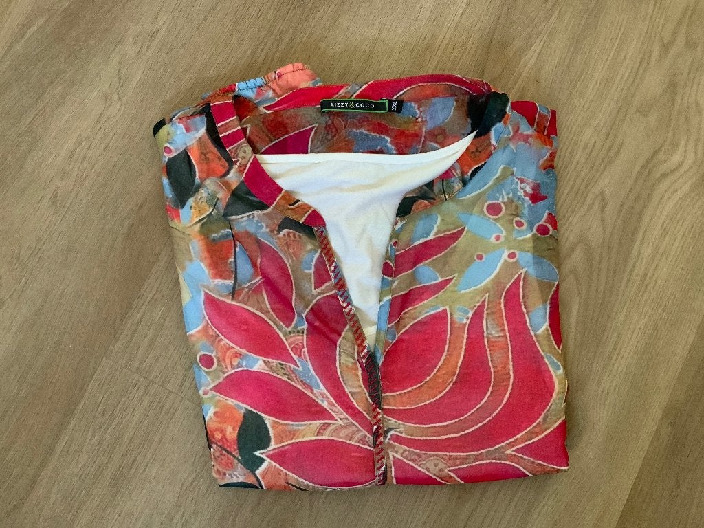 Super leuke top Lizzy & Coco xxl, Maat 46/48 (XL) of groter, Korte mouw, Meerkleurig, Verzenden