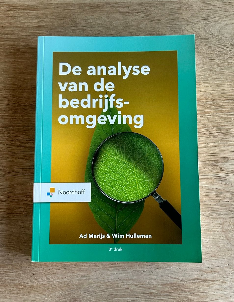 De analyse van de bedrijfsomgeving - Ad Marijs & Wim Hullema, Ophalen of Verzenden, Gamma, Zo goed als nieuw, HBO