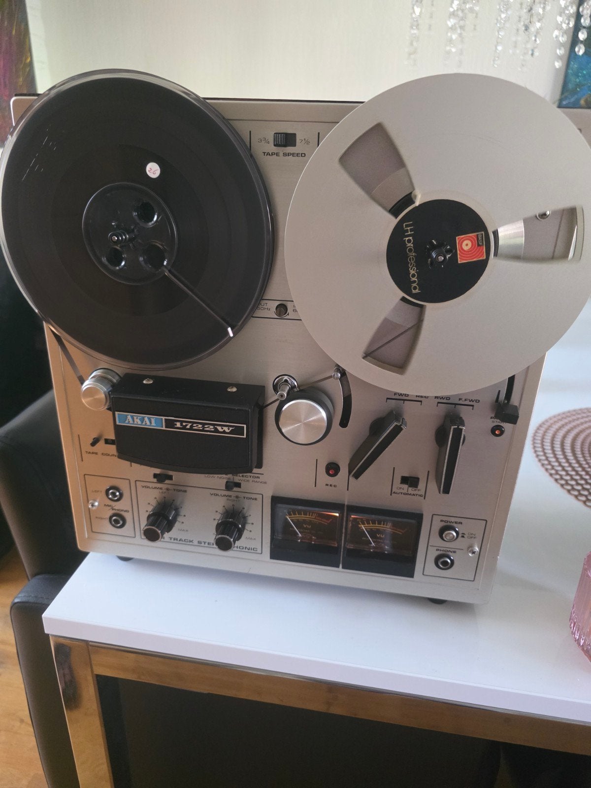 Akai 1722W bandrecorder met ingebouwde versterker+speakers., Ophalen of Verzenden, Bandrecorder