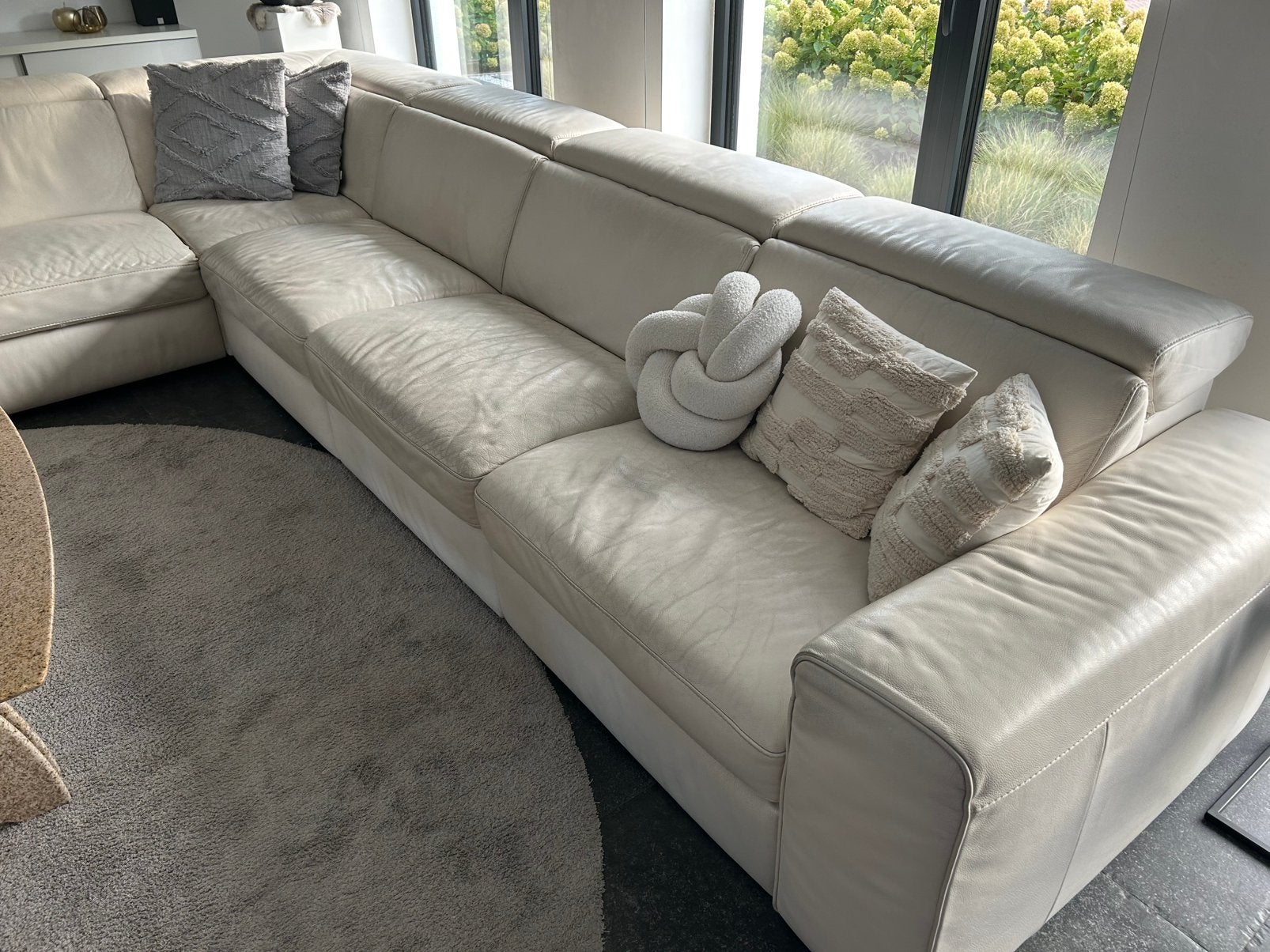 Lederen bakstel (Natuzzi) - gebruikt, Ophalen, Gebruikt, Leer, Modern