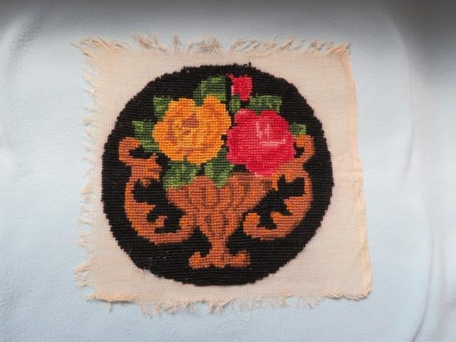 Borduurwerk rozen in schaal 22 cm doorsnede, Ophalen of Verzenden