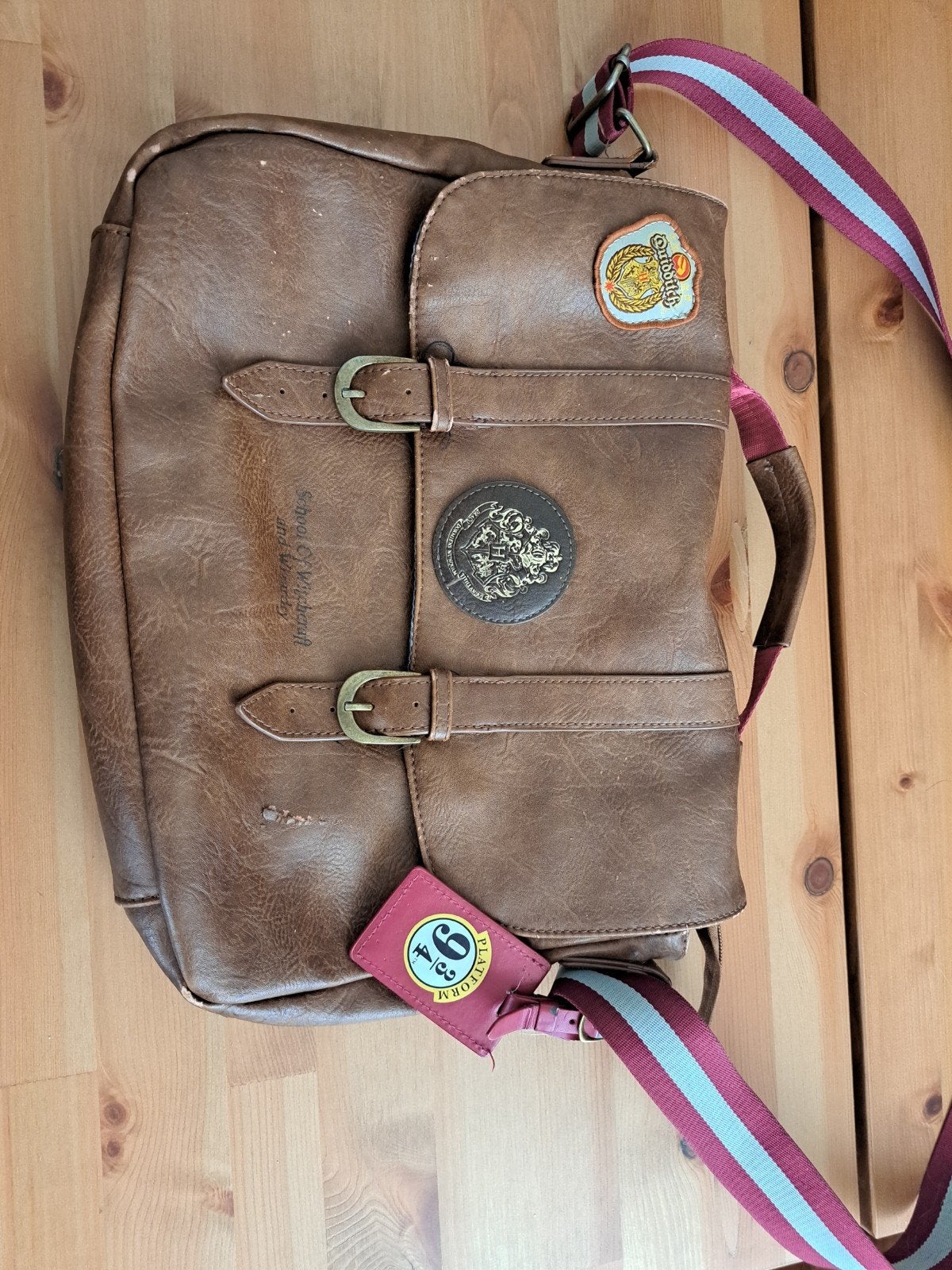 Harry Potter Hogwarts schoudertas / messenger bag, Ophalen of Verzenden, Gebruikt, Bruin, Overige merken