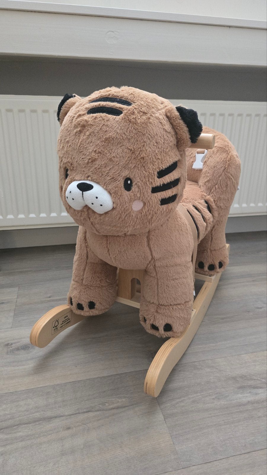 Vertbaudet Tijger Schommelpaard - Zo goed als nieuw, Kinderen en Baby's, Ophalen, Zo goed als nieuw, Overige typen, Met wieltjes
