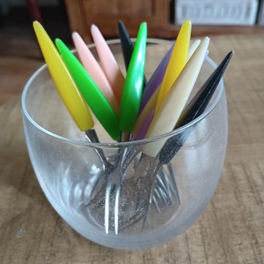 Retro cocktail prikkers - 12 stuks, Ophalen of Verzenden