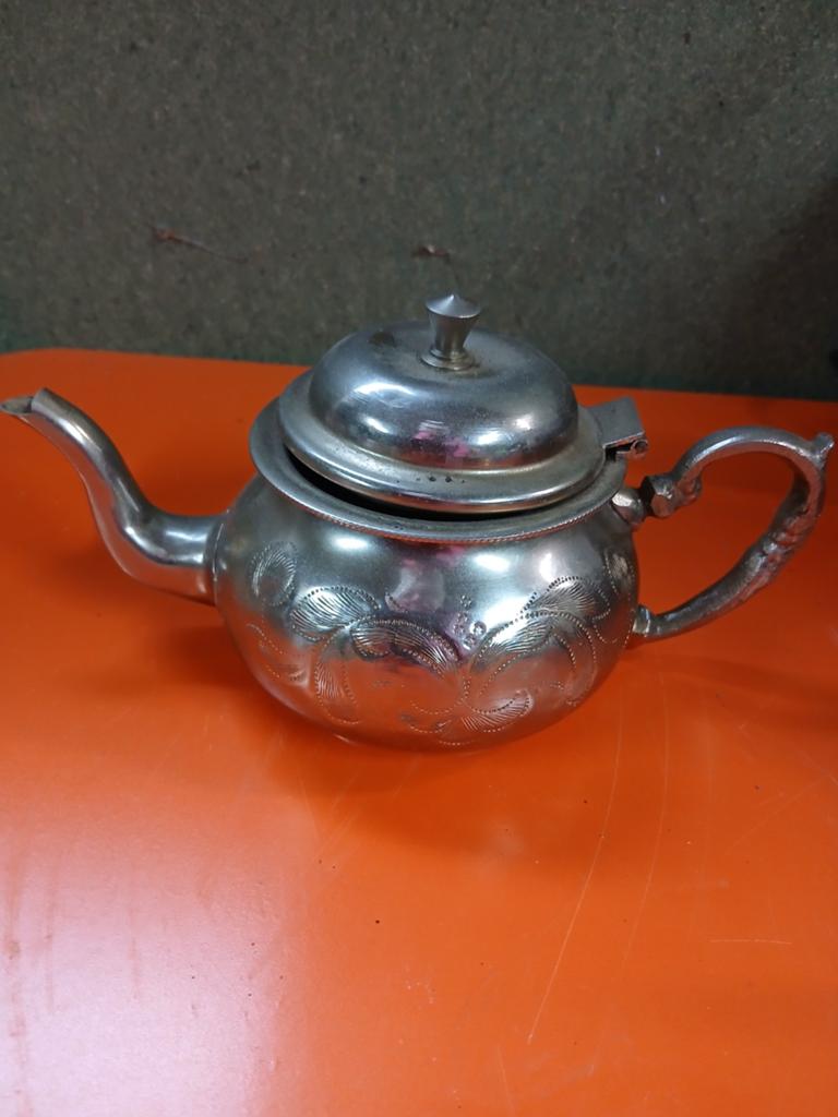 Vintage Marokkaanse Theepot - Inox Fes, Ophalen of Verzenden