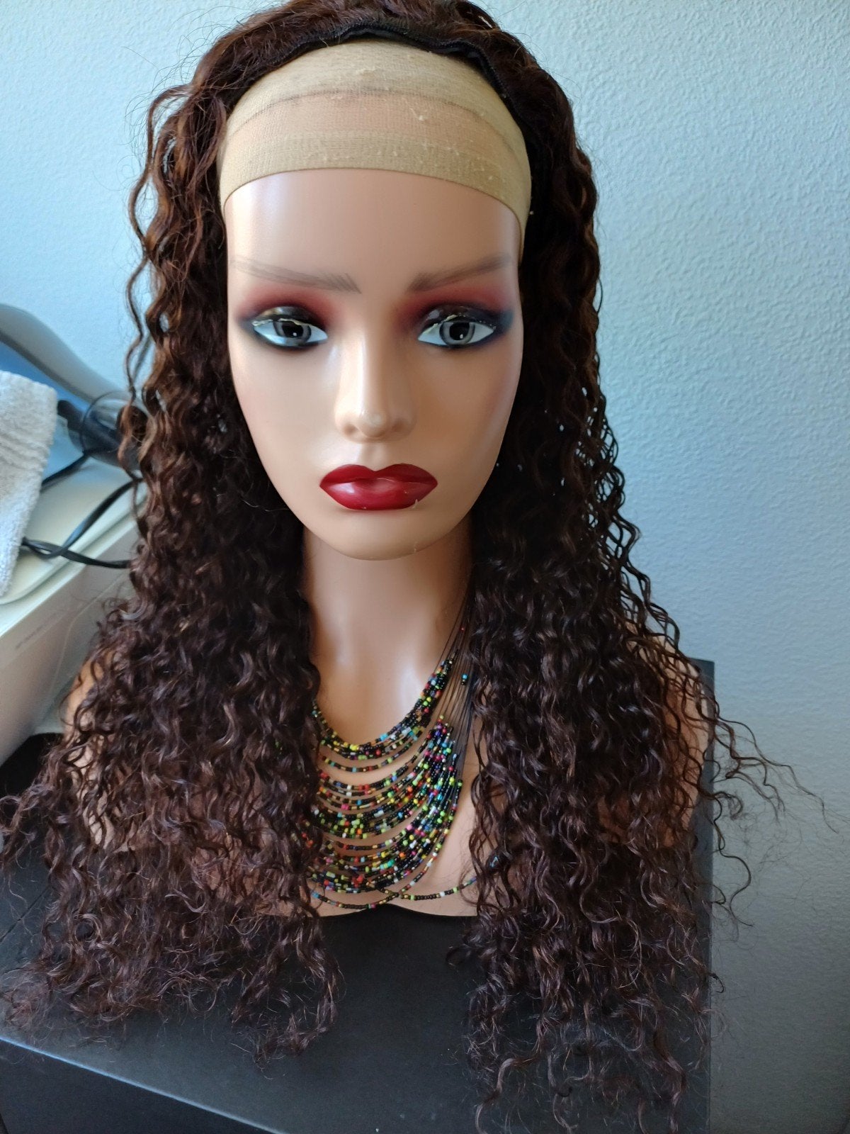 22 inch half wig pruik 100% menselijke haar, Ophalen of Verzenden, Nieuw, Pruik of Haarverlenging