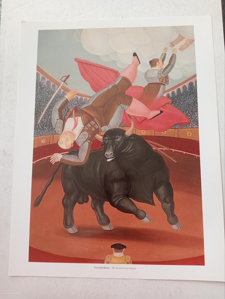 Fernando Botero print Stierengevecht, Ophalen of Verzenden