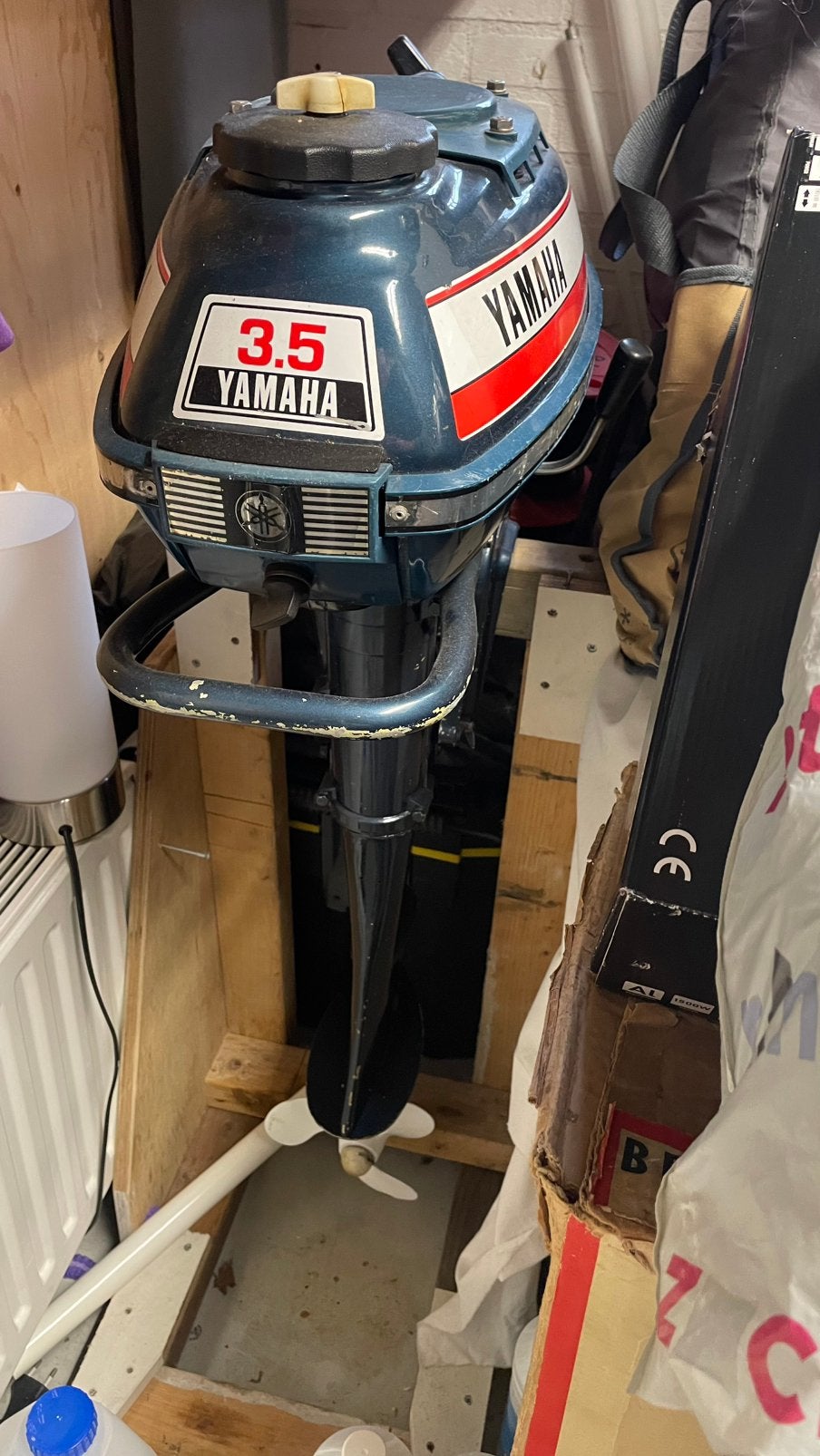2 stuks Yamaha 3.5pk bb motor vintage, Ophalen, Zo goed als nieuw, Motor en Techniek, Motorboot