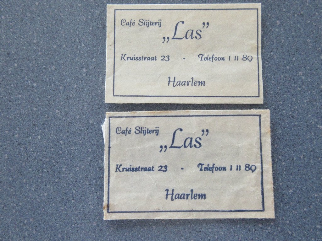 2 x Haarlem, café-slijterij Las, Verzenden, Nederland