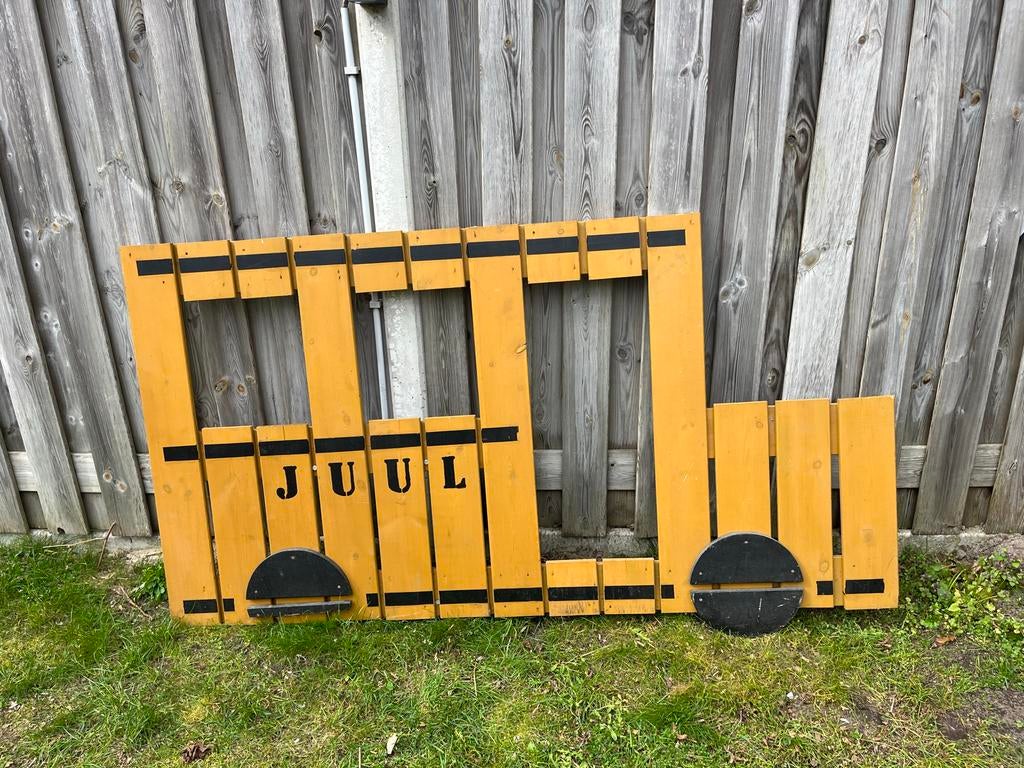 Geboortebord schoolbus, Ophalen, Gebruikt, Geboortebord