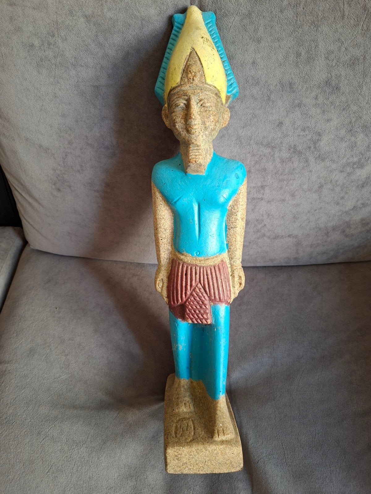 EGYPTISCH BEELD,60x13cm,BIEDEN,ZIE MIJN OV.ADV.OOK, Verzamelen, Beelden en Beeldjes, Ophalen, Zo goed als nieuw, Mens