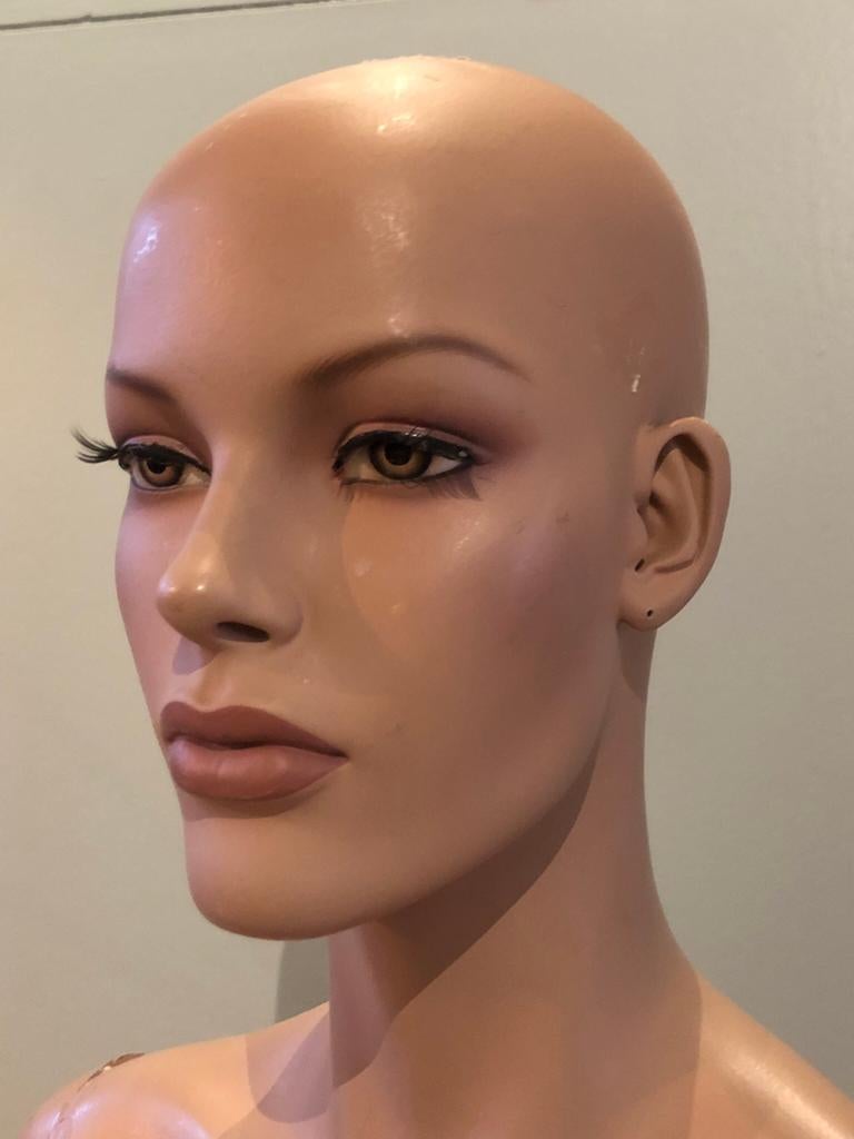 Vintage paspop mannequin model etalagepop, Ophalen