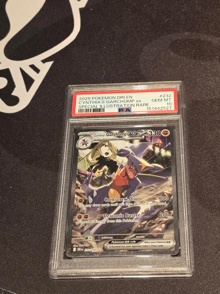 Cytnthias garchomp 232 psa 10, Hobby en Vrije tijd, Verzamelkaartspellen | Pokémon, Ophalen of Verzenden, Zo goed als nieuw