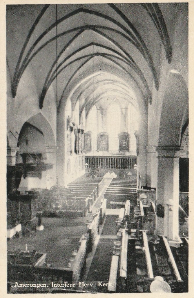 AMERONGEN Ned. Herv. Kerk Interieur, Verzenden, 1940 tot 1960, Ongelopen, Utrecht