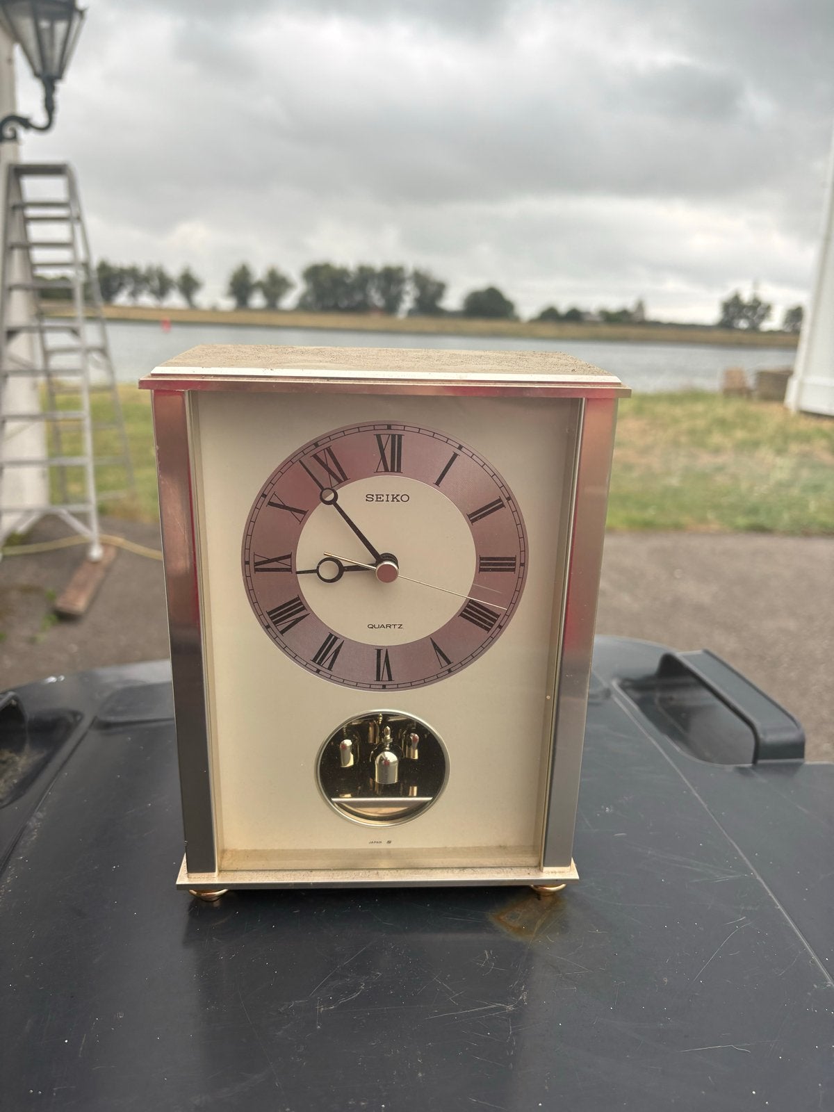 Seiko Quartz Tafelklok met Romeinse Cijfers, Antiek en Kunst, Ophalen