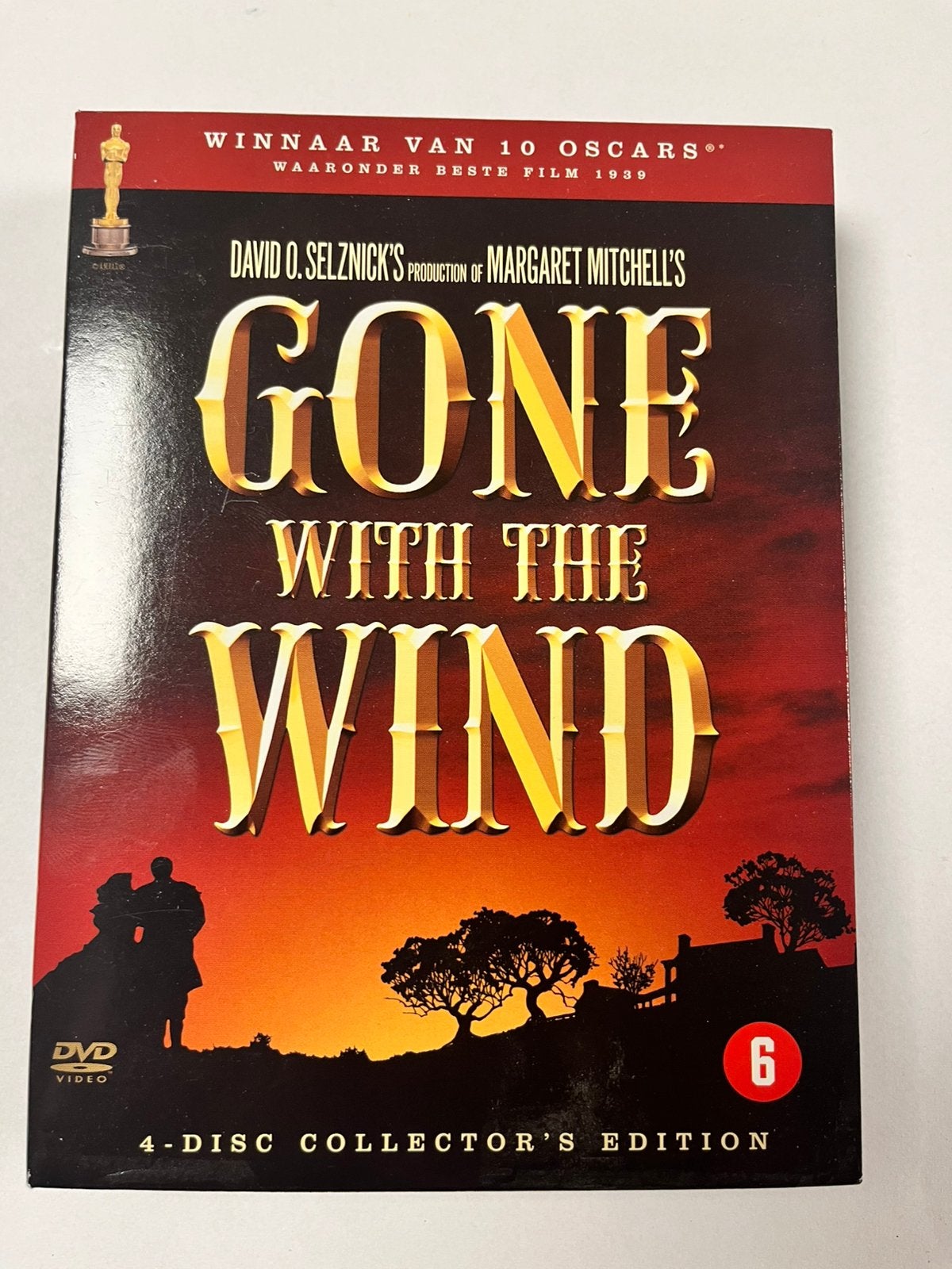 Gone with the wind (1939) met oa Clark Gable 4-disc NL-DVD, Cd's en Dvd's, Dvd's | Klassiekers, Engels, Nederlands, Drama, Ophalen of Verzenden
