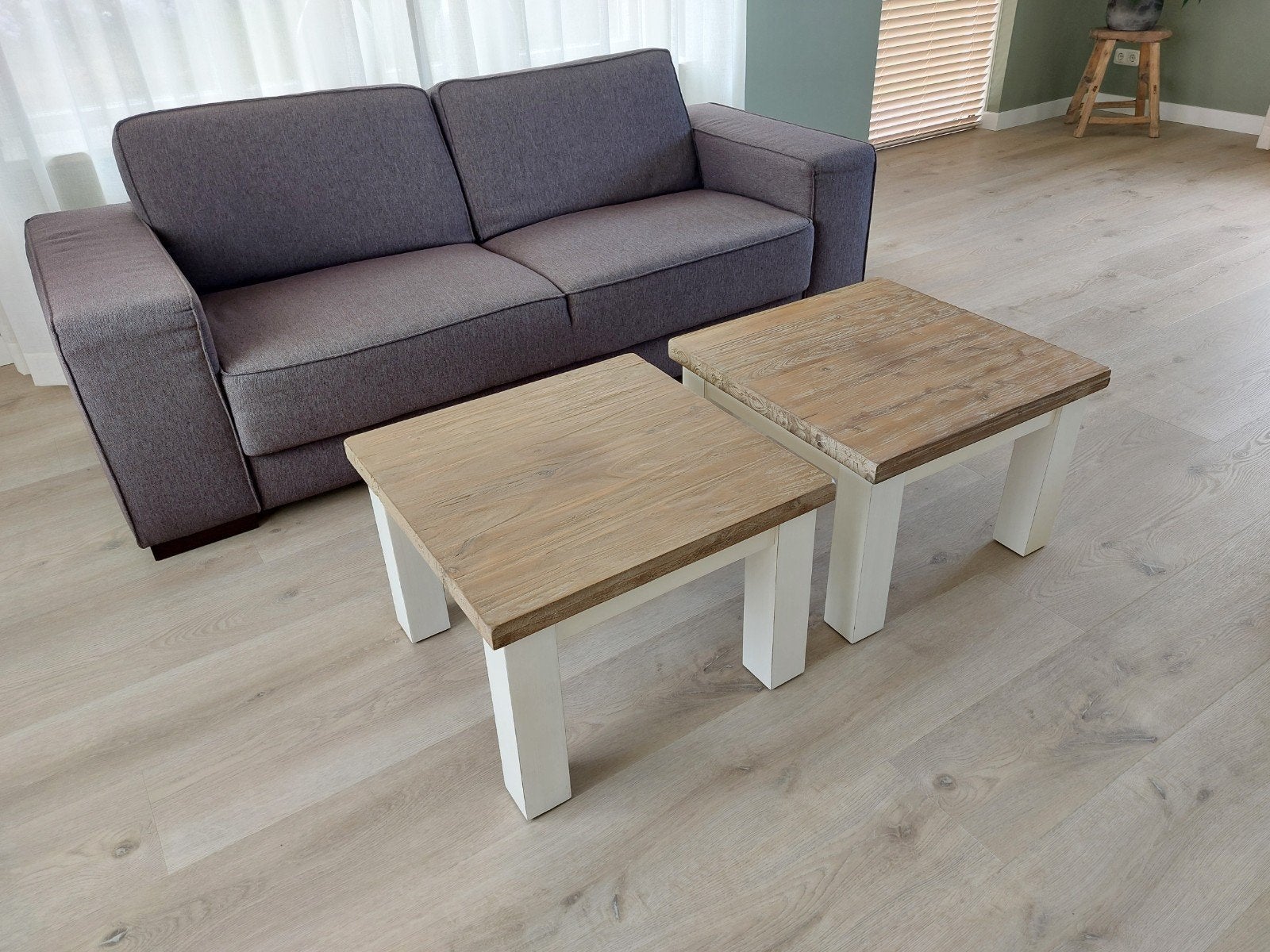 Salontafel set van 2. Vierkant 60x60 cm, Ophalen
