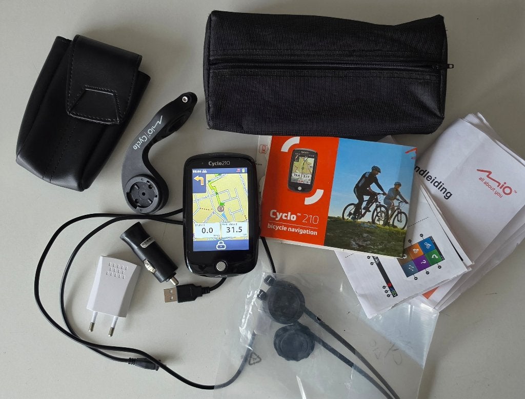 Mio Cyclo 210 fiets-navigatie. Compleet incl. 2 stuurhouders, Ophalen of Verzenden, Zo goed als nieuw