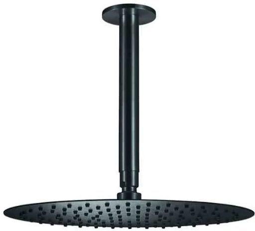 Qisani Flow Hoofddouche met plafondarm - Gun metal 30 cm, Ophalen of Verzenden, Nieuw, Douche