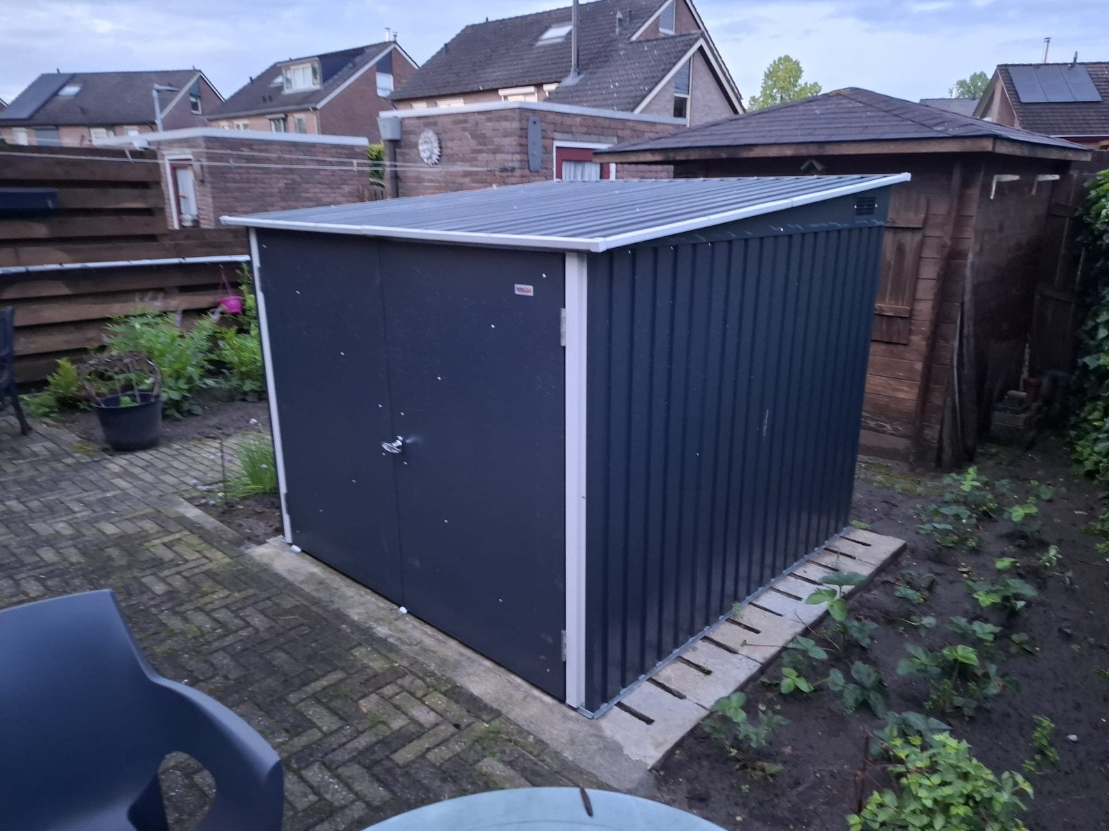 Duramax tuin schuurtje/berging, Tuin en Terras, Ophalen, Zo goed als nieuw, Metaal, Fietsenberging