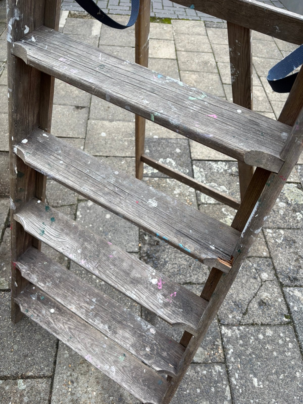 Antieke houten ladder ., Ophalen