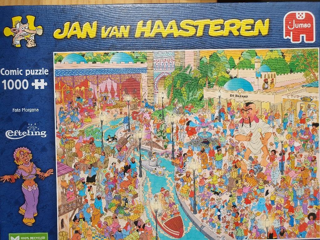 Jan van Haasteren 1000 'Fata Morgana, Efteling', Ophalen, 500 t/m 1500 stukjes, Gebruikt, Legpuzzel