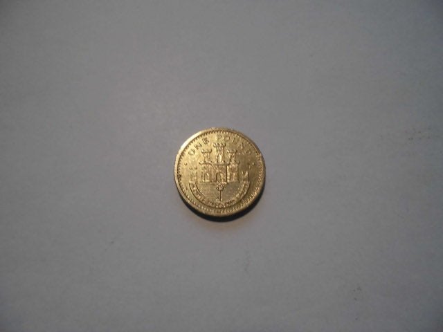 1 munt Gibraltar 1 pound 1996, Ophalen of Verzenden, Overige landen, Losse munt