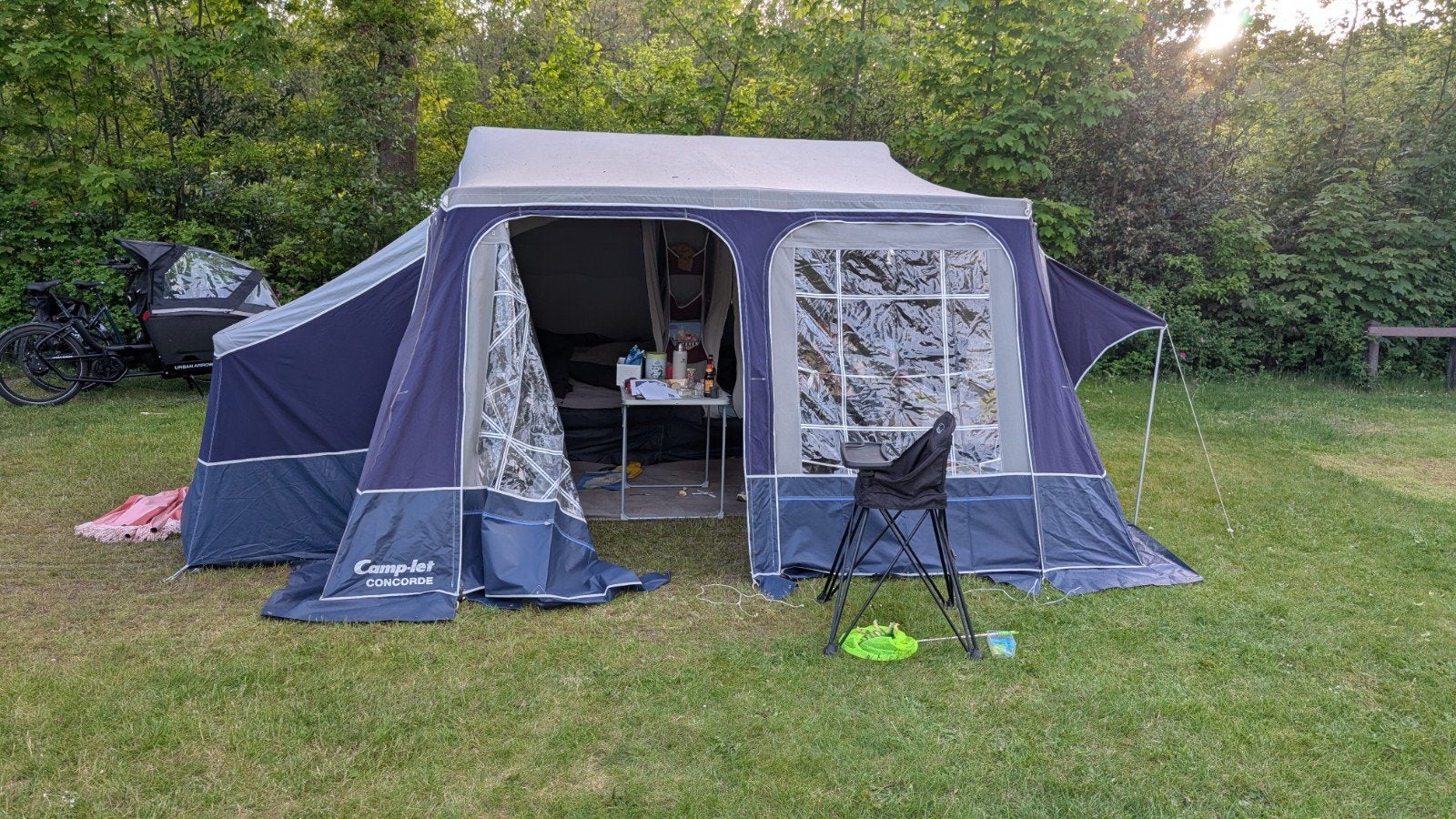 Camp-let Concorde - zgan buitentent + gastencabine + luifel, Ophalen of Verzenden, Tot en met 5