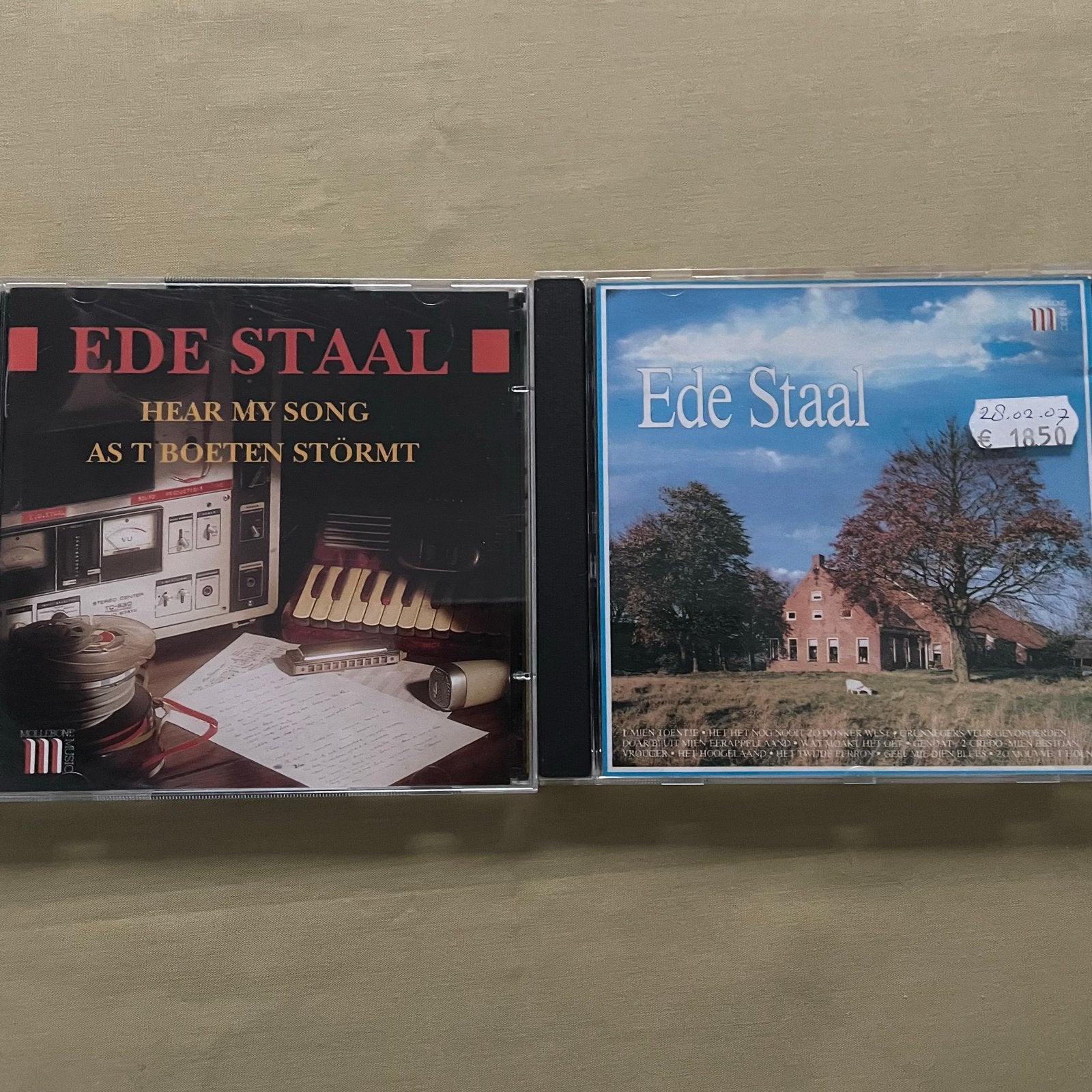 Ede Staal CD's: Hear My Song & As 't Boeten Störm, Cd's en Dvd's, Verzenden, Zo goed als nieuw, Inclusief boekje, Streekmuziek