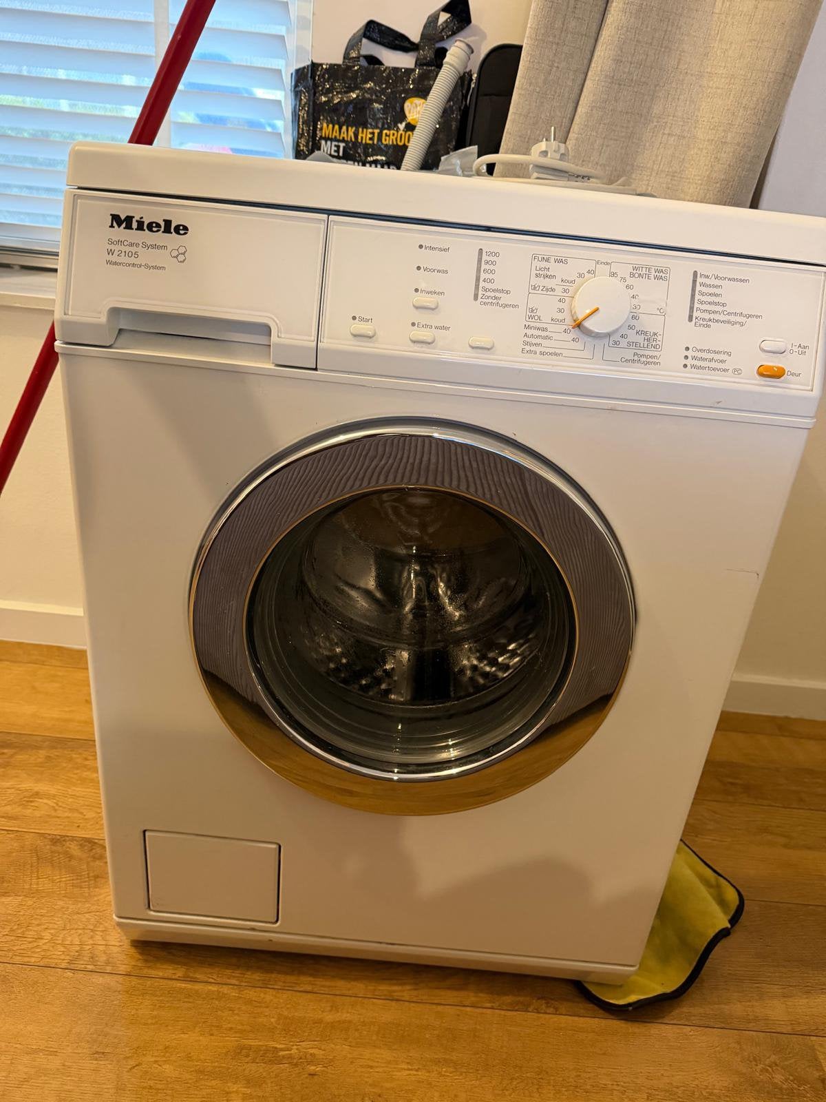 Miele wasmachine type  softcare W 2105, Gebruikt, Bovenlader, Ophalen of Verzenden, 85 tot 90 cm