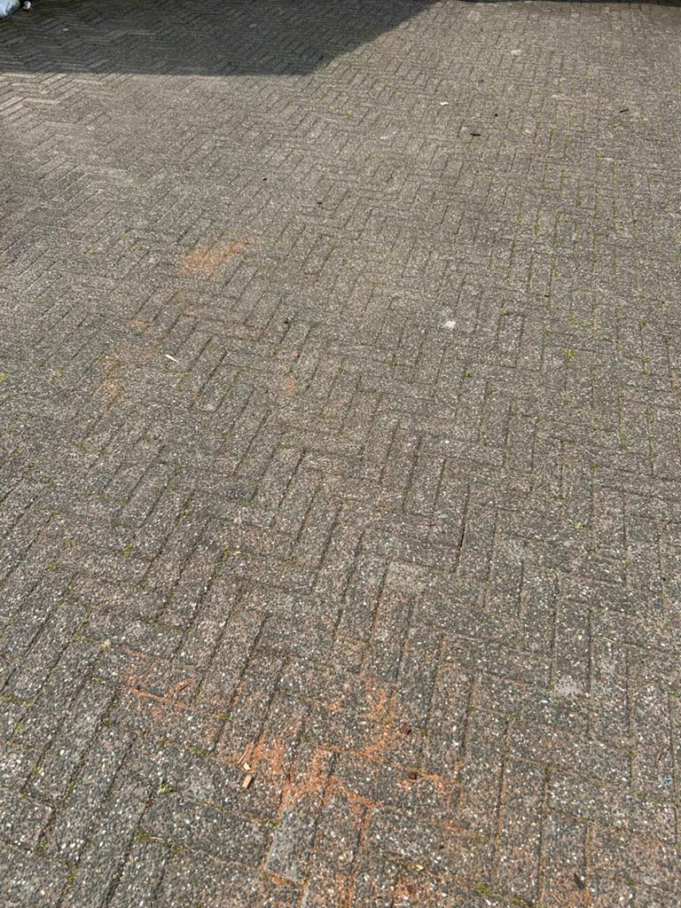 Gratis + € 150,00 betonnen klinkers voor terras  55 m2, Ophalen, Gebruikt, Klinkers, 10 m² of meer