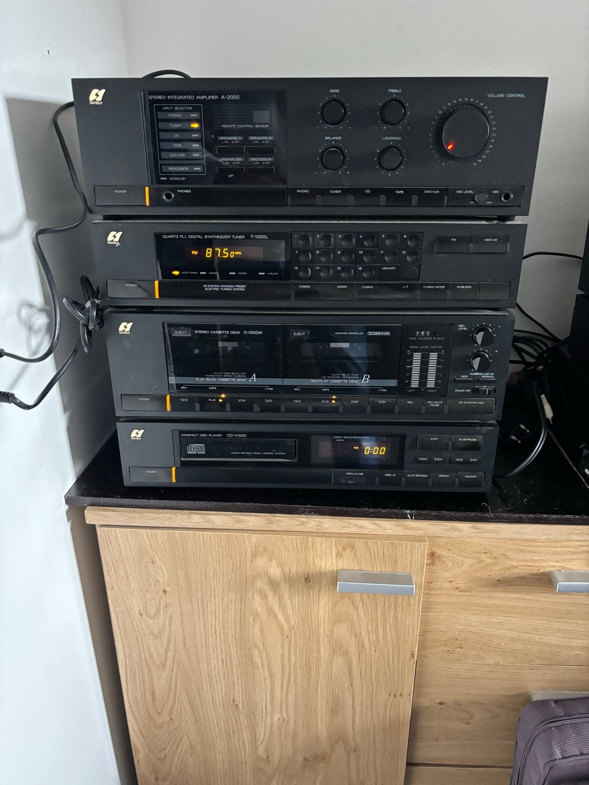 Sansui  Stereo Set - Versterker, Tuner, Cassettedeck, C, Gebruikt, Losse componenten, Cassettedeck, Ophalen