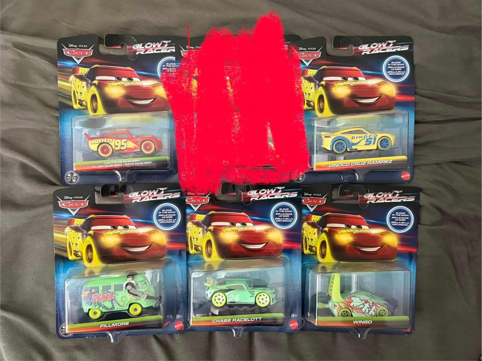 Disney Pixar Cars Glow Racers nieuw, Ophalen of Verzenden, Nieuw